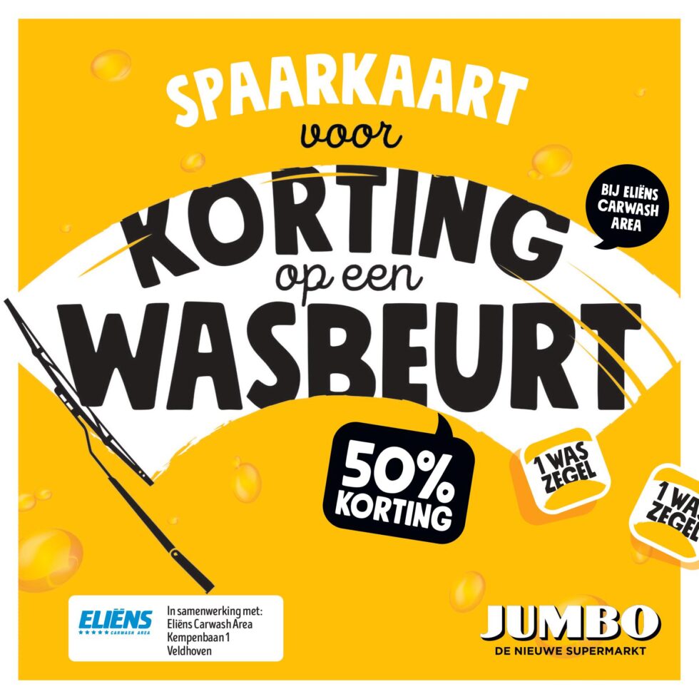 Spaaractie Jumbo van start Eliens Carwash